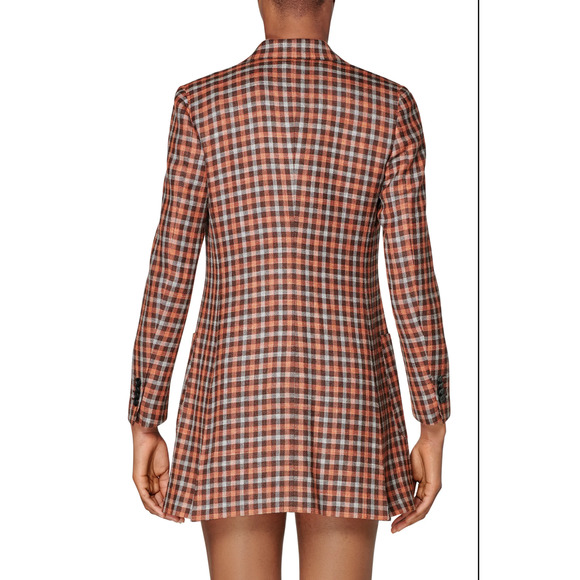 #3 SUISTUDIO | NWT Joss Check Double Breasted Wool & Silk Long Jacket Size 10 - Picture 3 of 14